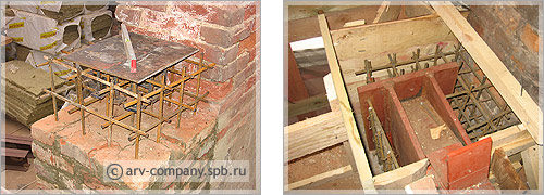 Узлы и закладные под балки